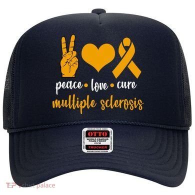 Peace Love Cure Multiple Sclerosis Hat