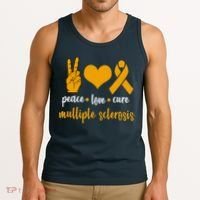 Peace Love Cure Multiple Sclerosis Tank Top thumb 3