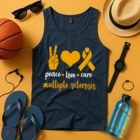 Peace Love Cure Multiple Sclerosis Tank Top thumb 4