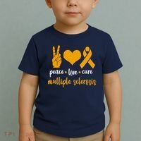 Peace Love Cure Multiple Sclerosis Toddler T-Shirt thumb 2