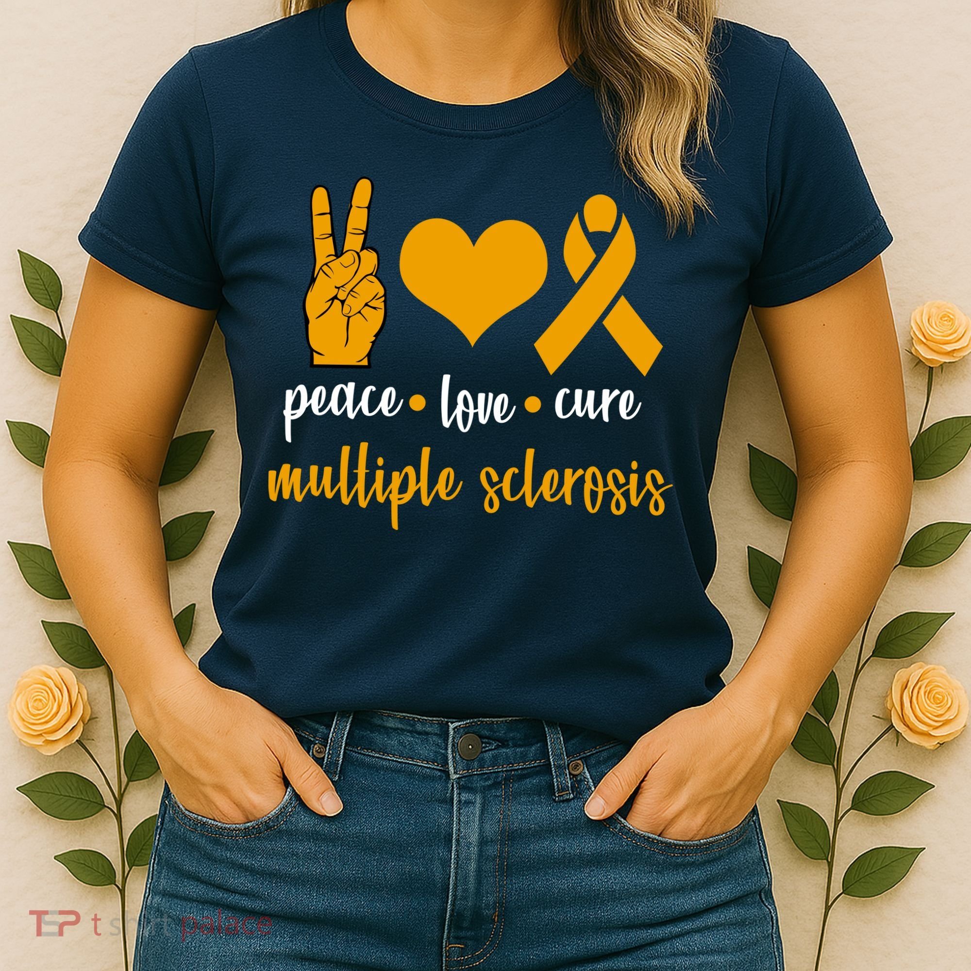 Peace Love Cure Multiple Sclerosis Women's T-Shirt
