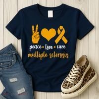 Peace Love Cure Multiple Sclerosis Women's T-Shirt thumb 3
