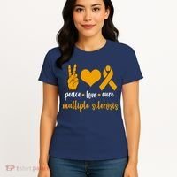 Peace Love Cure Multiple Sclerosis Women's T-Shirt thumb 4