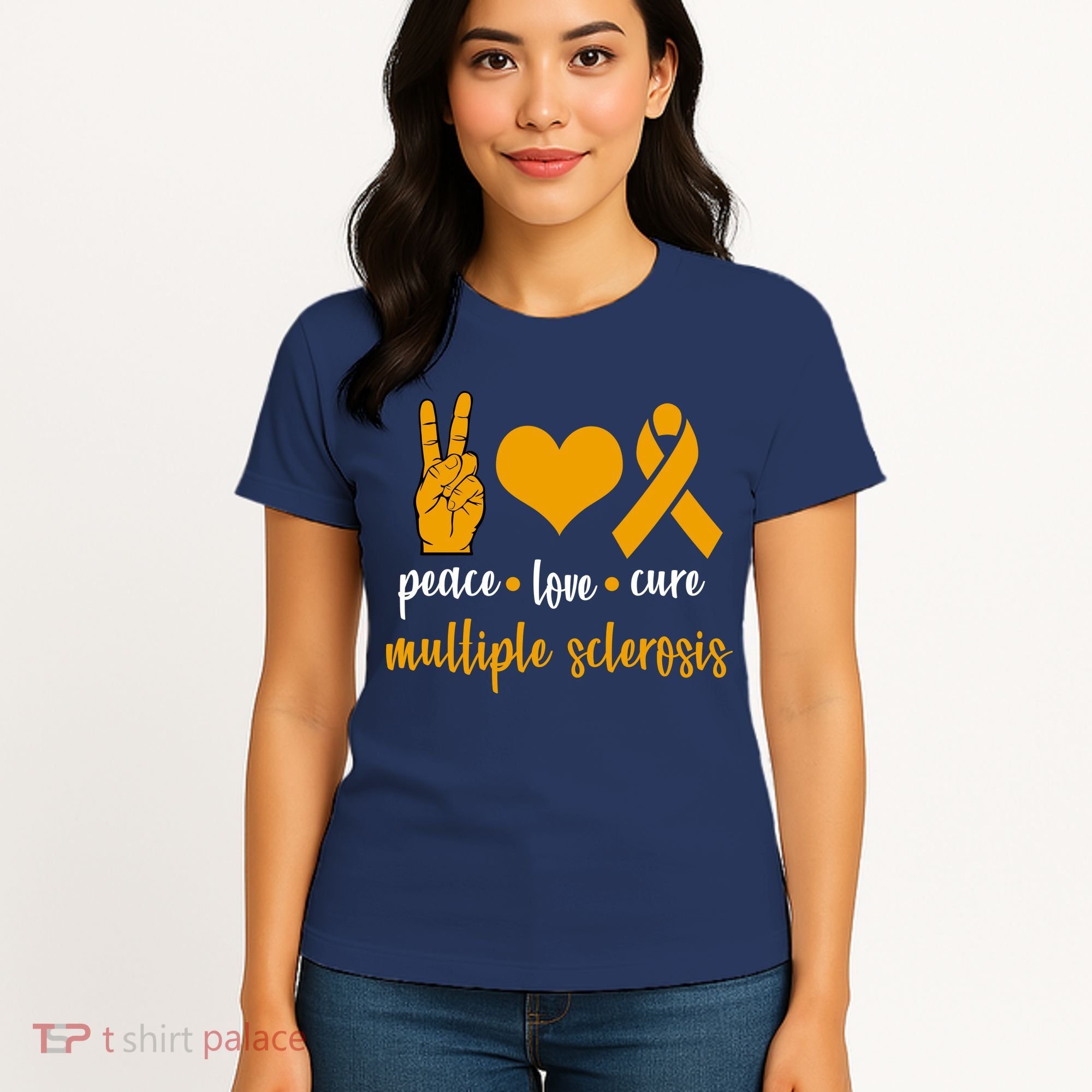 Peace Love Cure Multiple Sclerosis Women's T-Shirt