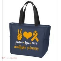 Peace Love Cure Multiple Sclerosis Tote Bag thumb 3