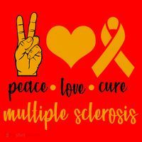Peace Love Cure Multiple Sclerosis Santa Hat thumb 1