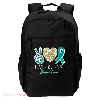 Peace Love Cure Ovarian Cancer Awareness Backpack