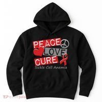 Peace Love Cure Sickle Cell Anemia Hoodie thumb 0