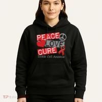 Peace Love Cure Sickle Cell Anemia Hoodie thumb 5