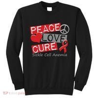Peace Love Cure Sickle Cell Anemia Sweatshirt thumb 0