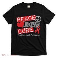 Peace Love Cure Sickle Cell Anemia T-Shirt thumb 0