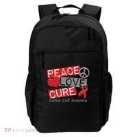 Peace Love Cure Sickle Cell Anemia Backpack thumb 0