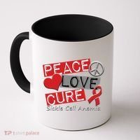 Peace Love Cure Sickle Cell Anemia Coffee Mug thumb 0