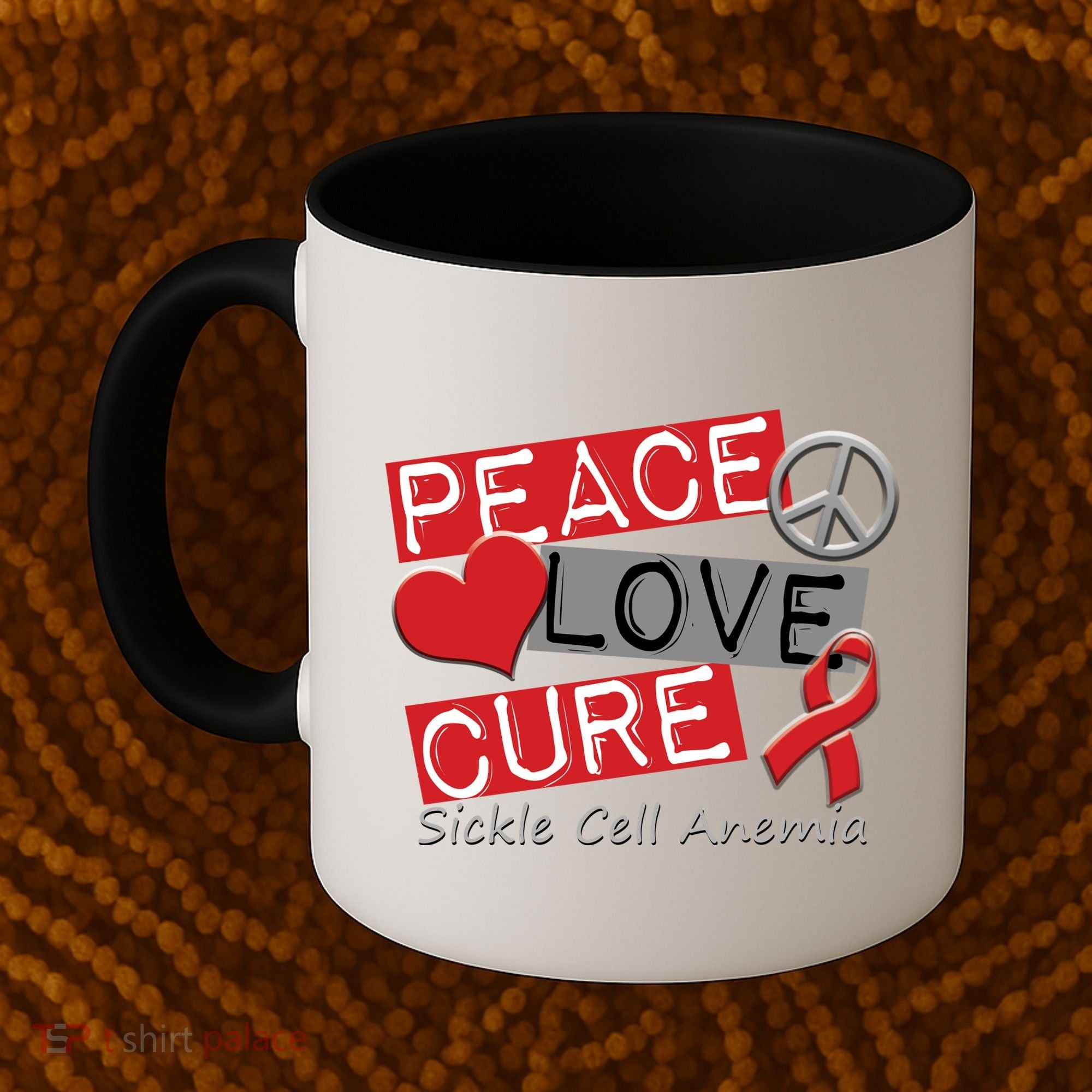 Peace Love Cure Sickle Cell Anemia Coffee Mug