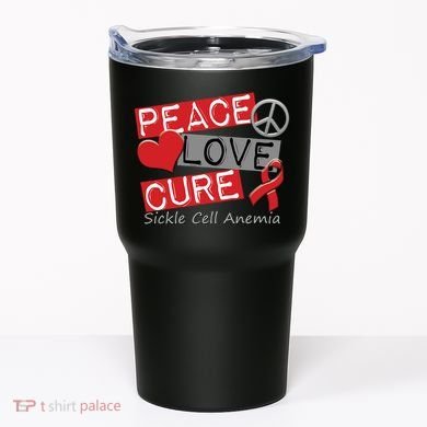 Peace Love Cure Sickle Cell Anemia Tumbler