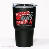 Peace Love Cure Sickle Cell Anemia Tumbler thumb 0