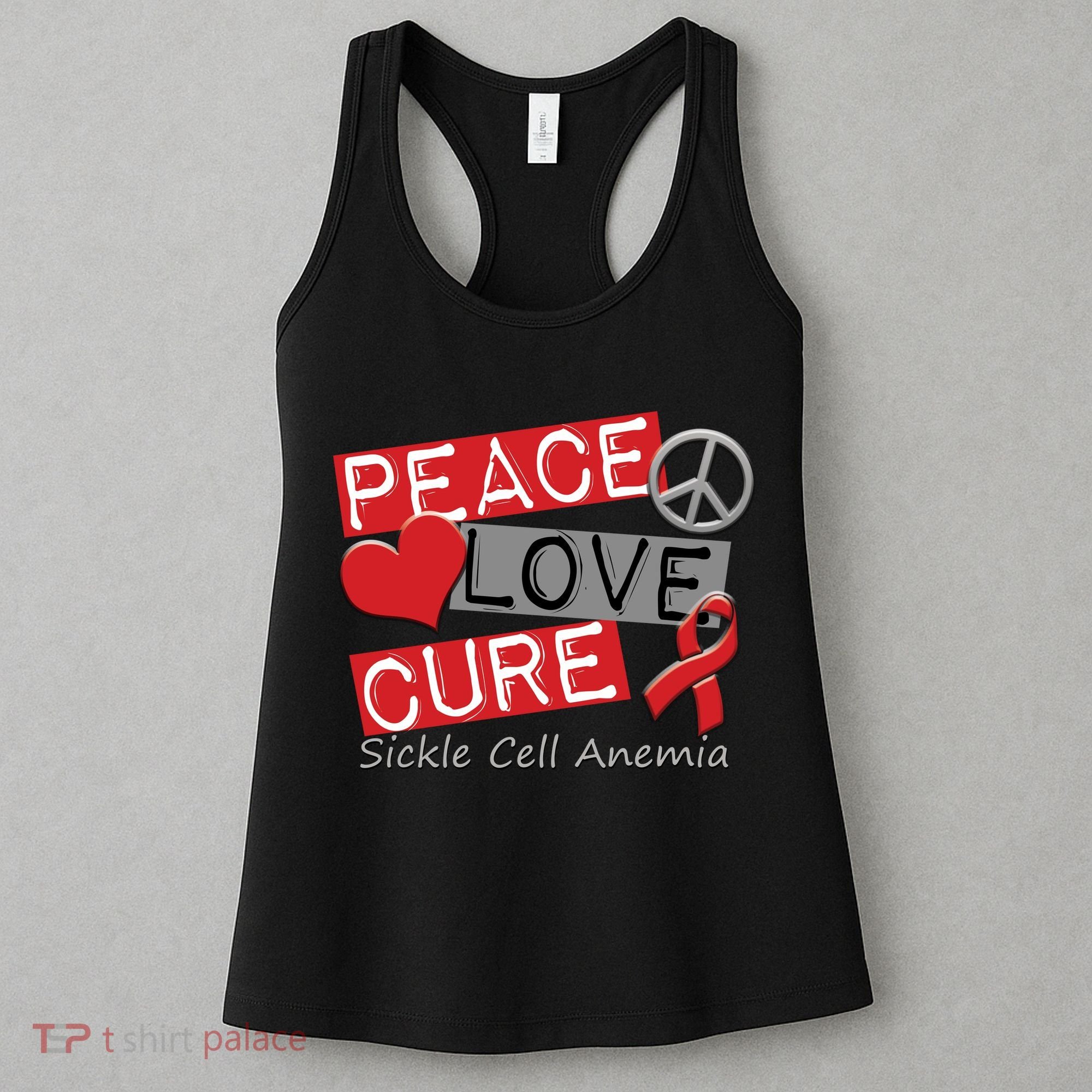 Peace Love Cure Sickle Cell Anemia Women's Tank Top