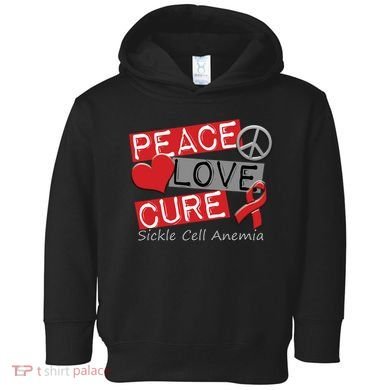 Peace Love Cure Sickle Cell Anemia Toddler Hoodie
