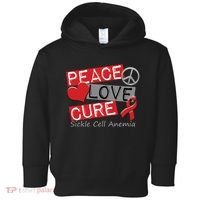 Peace Love Cure Sickle Cell Anemia Toddler Hoodie thumb 0