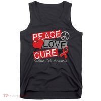 Peace Love Cure Sickle Cell Anemia Tank Top thumb 0