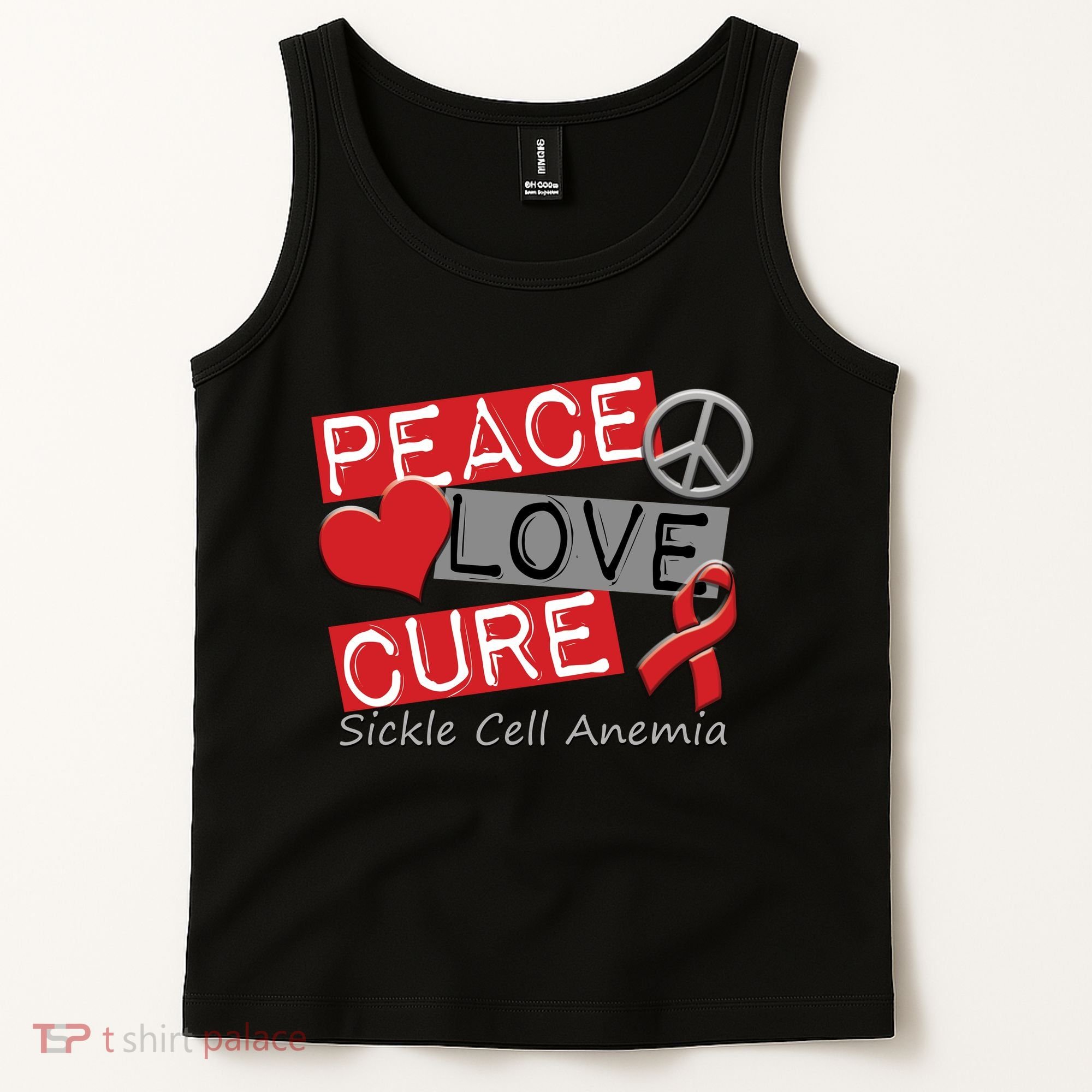 Peace Love Cure Sickle Cell Anemia Tank Top