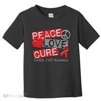 Peace Love Cure Sickle Cell Anemia Toddler T-Shirt thumb 0