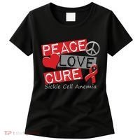 Peace Love Cure Sickle Cell Anemia Women's T-Shirt thumb 0