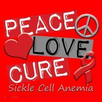 Peace Love Cure Sickle Cell Anemia Santa Hat thumb 1
