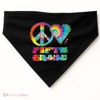 Peace Love Fifth Grade USA-Made Doggie Bandana thumb 0
