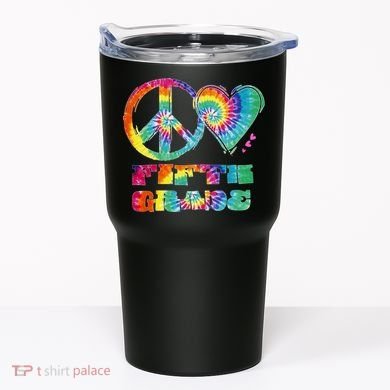 Peace Love Fifth Grade Tumbler
