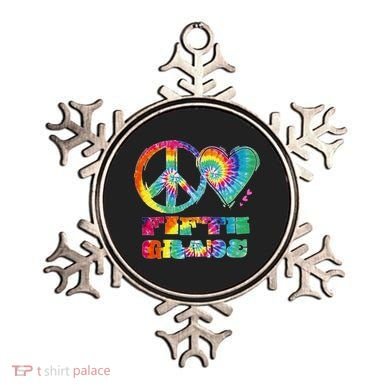 Peace Love Fifth Grade Ornament
