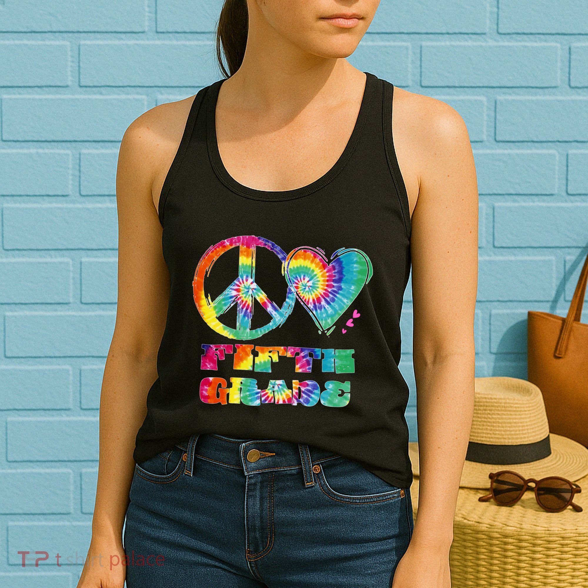 Peace Love Fifth Grade Women's Tank Top