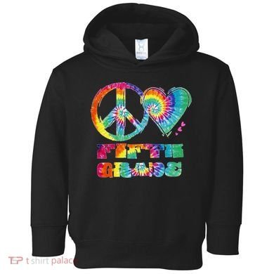 Peace Love Fifth Grade Toddler Hoodie