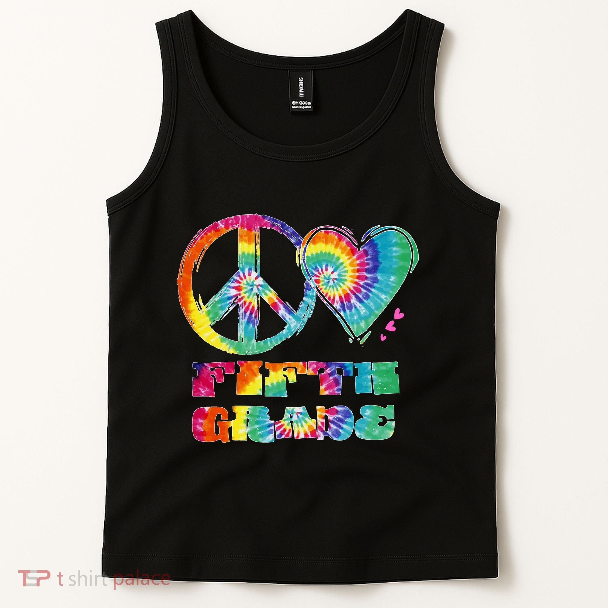 Peace Love Fifth Grade Tank Top