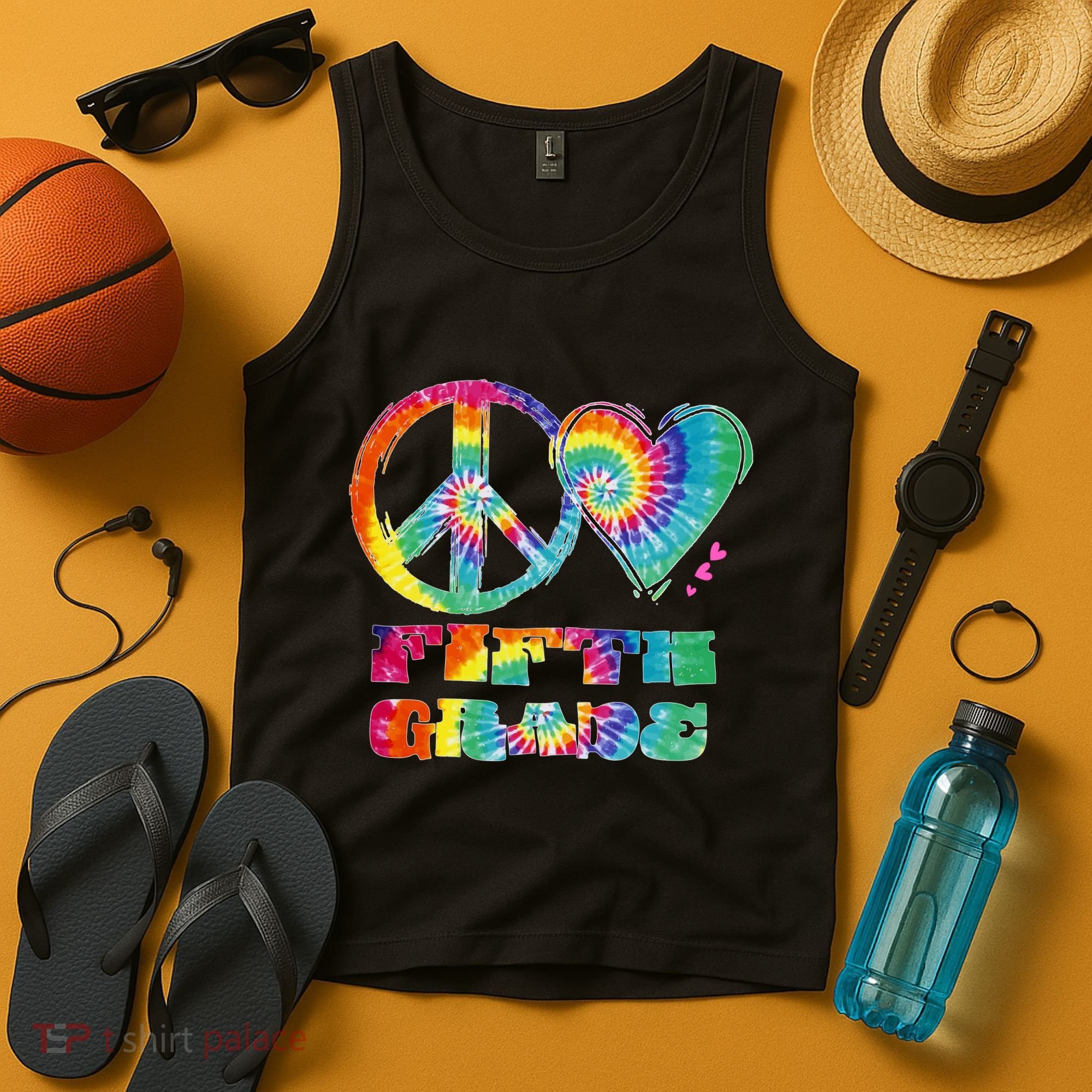 Peace Love Fifth Grade Tank Top