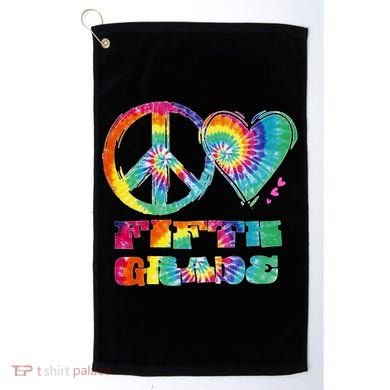 Peace Love Fifth Grade Golf Towel