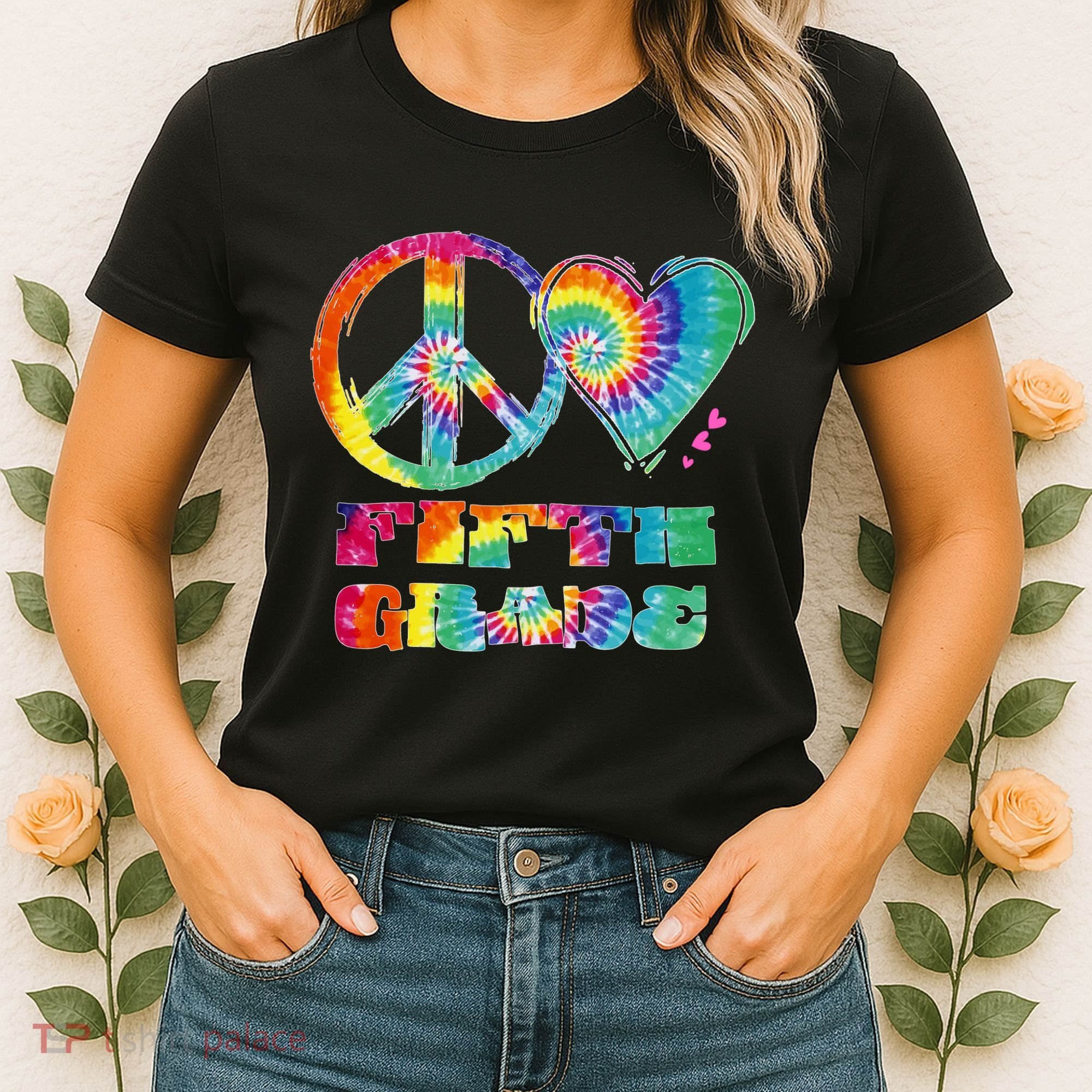 Peace Love Fifth Grade Women's T-Shirt