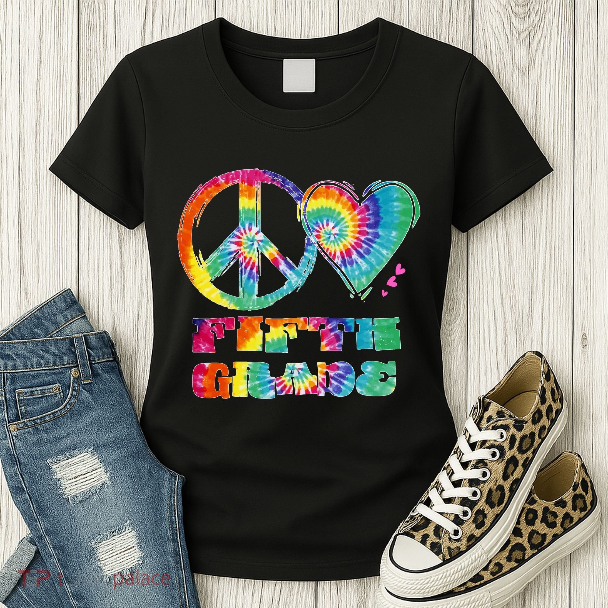 Peace Love Fifth Grade Women's T-Shirt