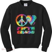 Peace Love Fifth Grade Kids Sweatshirt thumb 0