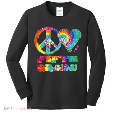 Peace Love Fifth Grade Kids Long Sleeve Shirt