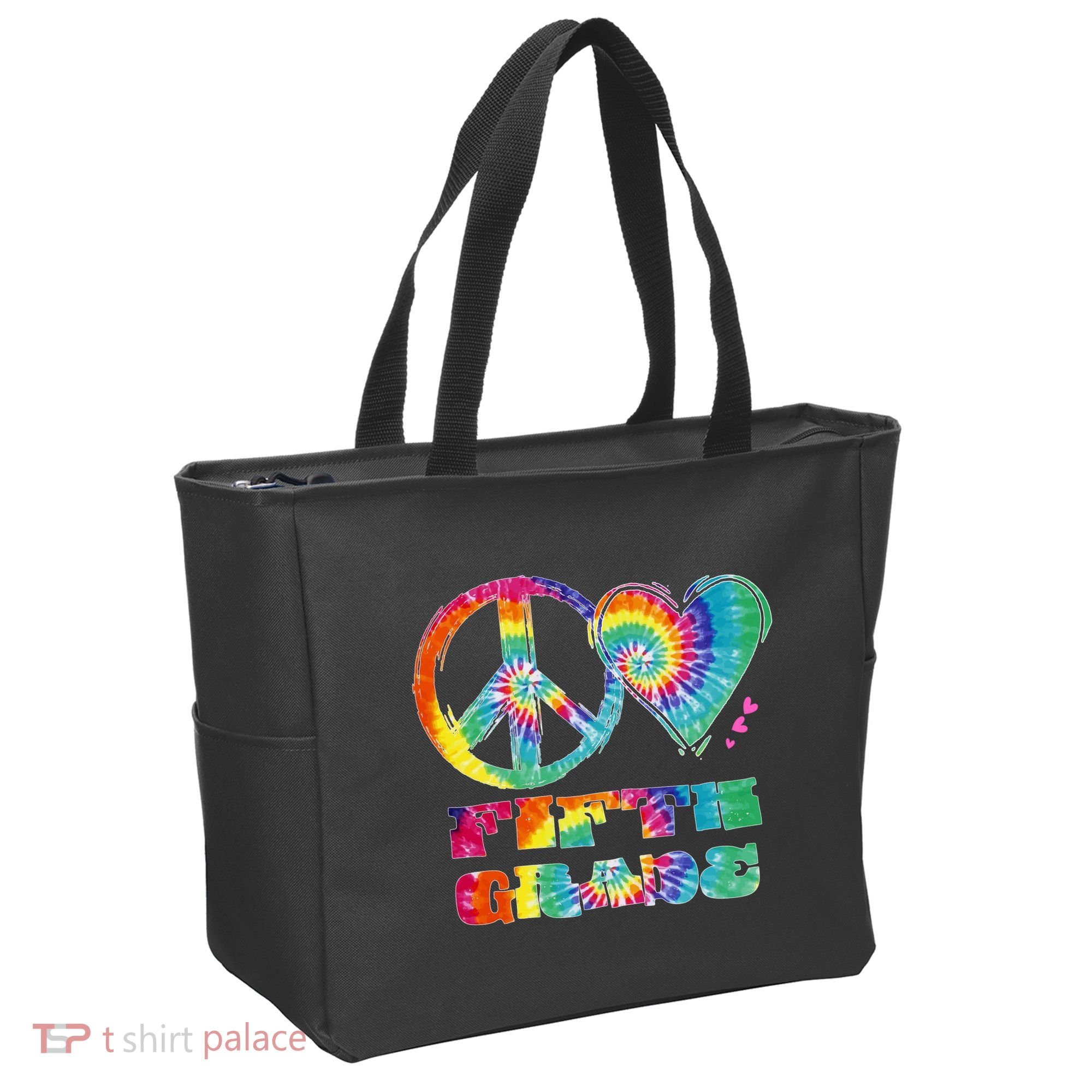 Peace Love Fifth Grade Tote Bag