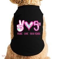 Peace Love Fifth-Grade Funny Cute Doggie Tank thumb 0