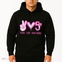 Peace Love Fifth-Grade Funny Cute Hoodie thumb 2