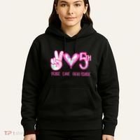 Peace Love Fifth-Grade Funny Cute Hoodie thumb 5