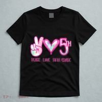 Peace Love Fifth-Grade Funny Cute T-Shirt thumb 5