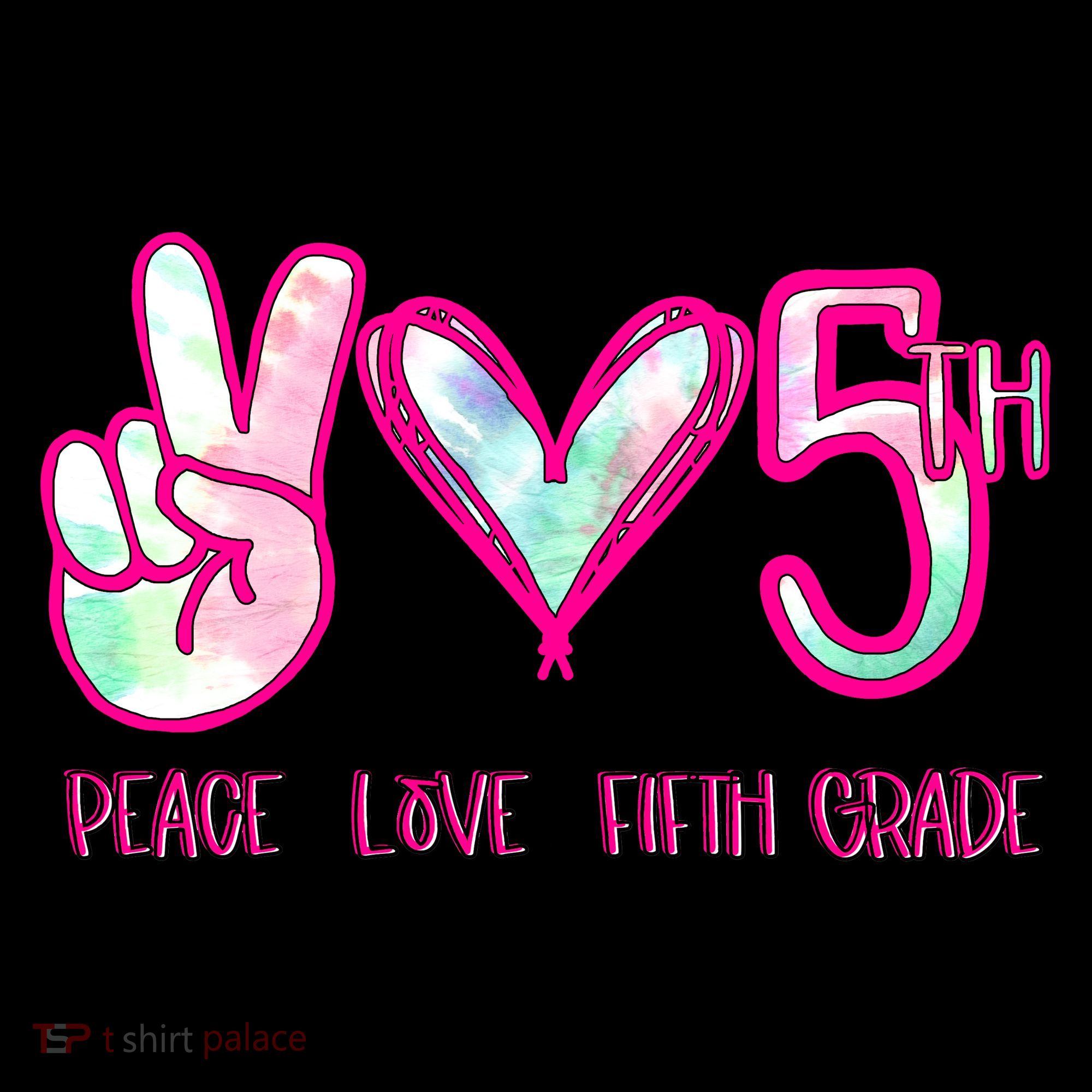 Peace Love Fifth-Grade Funny Cute Coffee Mug