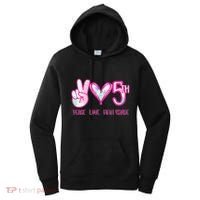 Peace Love Fifth-Grade Funny Cute Women's Hoodie thumb 0