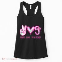 Peace Love Fifth-Grade Funny Cute Women's Tank Top thumb 0
