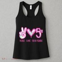 Peace Love Fifth-Grade Funny Cute Women's Tank Top thumb 3
