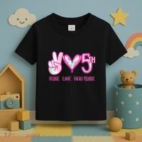 Peace Love Fifth-Grade Funny Cute Toddler T-Shirt thumb 3